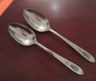 1923 Community Plate Bird Of Paradise 2 Large Serving Spoons Silverplate