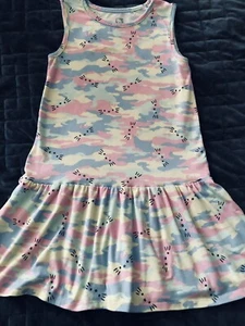 Sanrio~Hello Kitty Camo Soft Dress Girls Cat Kitten~Size 6-6X~Free Shipping~VGUC - Picture 1 of 5