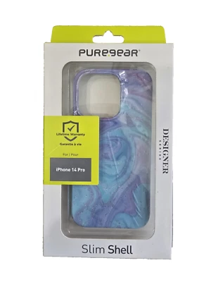 Funda PureGear Slim Shell Designer Series para iPhone 14 Pro Design 18 Azul/Rosa Foto 1 de 3