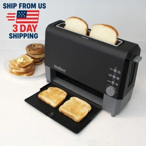 West Bend Quik Serve 2-Slice Toaster – Wide Slot, Slide-Through, Bagel Mode - Picture 1 of 2