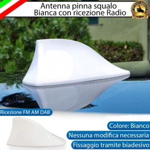 ANTENNA PINNA SQUALO BIANCO LUCIDO PER RENAULT MEGANE 4 VERA RICEZIONE RADIO - Foto 1 di 8