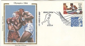 USA Olympic Games Los Angeles 1984 silk Colorano Boxing cover cancel Boxing - Picture 1 of 1