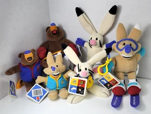 6 etiquetas Mattel de conejo polvo zorro cobre oso carbón peluche Salt Lake 2002 Juegos Olímpicos - Imagen 1 de 22