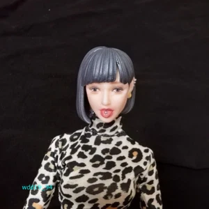 1/6 Tongue Pin Out Beauty Girl Head Sculpt Fit 12'' Female Action Figure Body - Picture 1 of 9