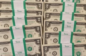 $2 BILLS- $50 STACK NOTES UNCIRCULATED PACK FROM BRICK - 2017 Brand New** - Picture 1 of 3