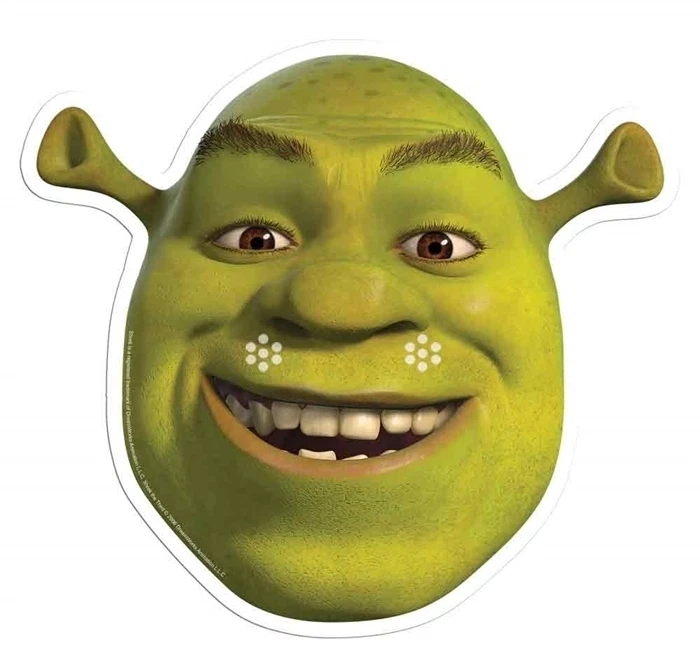 Shrek Mask Green Ogre Dreamworks Single 2D Card Party Event Dress Up Halloween Foto 1 de 1