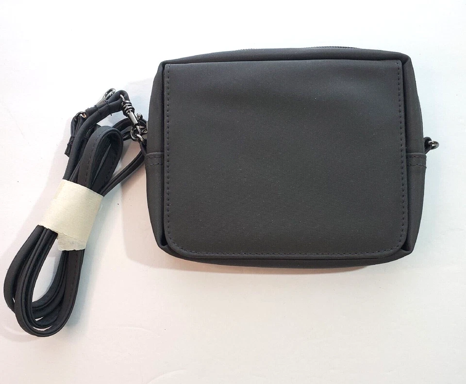 Cartera bandolera de nailon Mary Kay Cosmetics bolsa de maquillaje con espejo gris 6 x 5 Foto 1 de 4