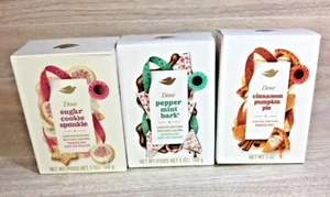 Dove Holiday Bar Soap, Peppermint Bark, sugar cookie sprinkle And Cinnamon Pie - Picture 1 of 17
