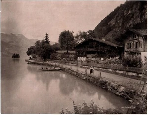 Suisse.Iseltwald Châlet.Photoglob.Photo mécanique.Vintage.21x27cm.Schweiz.C.1890 - Picture 1 of 1