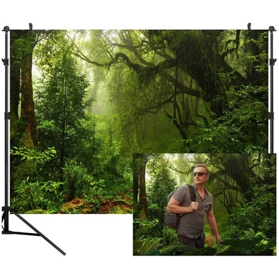 7X5ft Jungle Forest Photography Backdrop – Ideal for Unique Events & Memories - Image 1 of 4