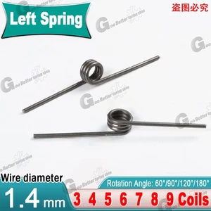 Torsion Spring 3-9 Coil (10 pcs), 1.4mm Wire dia, 7 ~ 15mm OD, Left spring Steel - Picture 1 of 28