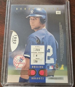 1997 Pinnacle Inside Dueling Dugouts Derek Jeter Barry Larkin #11 HOF - Picture 1 of 2