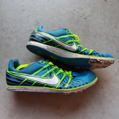 Nike Zoom Victory 2 Zapatos de Pista para Hombres 9.5 Picos de Distancia Azul Verde 468649-413 Foto 1 de 4