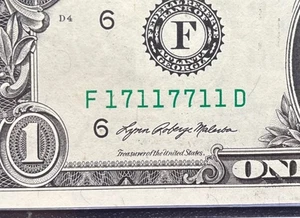 2021 $1 Dollar Bill #17117711 Beautiful Binary Note Bill 💵 - Picture 1 of 4