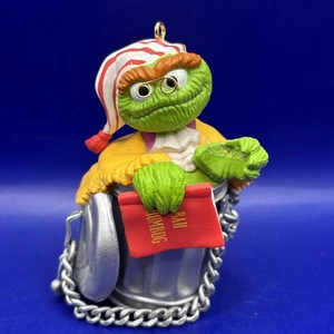 Vintage Sesamstraße Jim Henson Weihnachtsschmuck - 3" Oscar the Grouch Dagobert - Bild 1 von 9