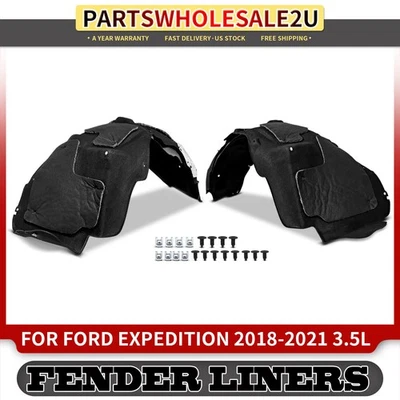 2x Forros de guardabarros interiores delanteros con espuma aislante para Ford Expedition 2018-2021 Foto 1 de 4