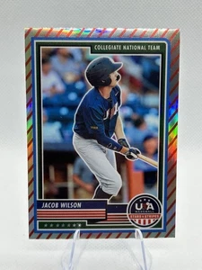 Estrellas y rayas de béisbol Panini Estados Unidos 2023 rayas Prizm Jacob Wilson #84 - Imagen 1 de 2