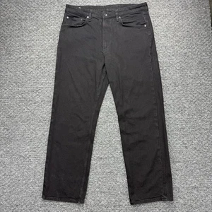 Rag & Bone Jeans Mens 36x32 Black Straight Stretch Denim Faded - Picture 1 of 19