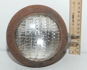 Vintage Tractor Headlight Fog Light "W" On Lens - Bild 1 von 4