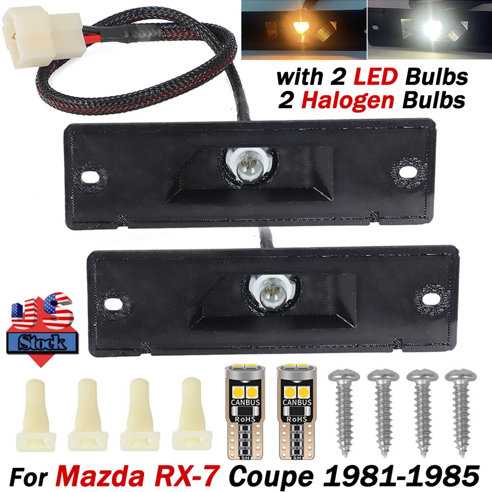 适用于 1981 - 1985 年马自达 RX7 前后侧标记插座带 LED 和卤素灯泡 — 第 1/4 张图片