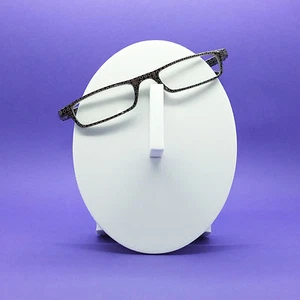 Circle in Circle Dot Grafik Schwarz Silber Gestell Lesebrille Linse Power +2,50 - Bild 1 von 4