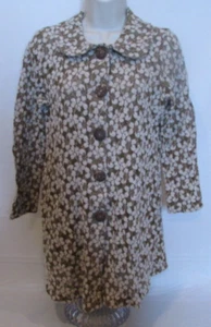 Lady Noiz Women's Small Boho Brown Floral Long Lite Weight Jacket - Picture 1 of 7