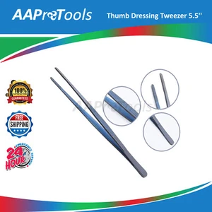 THUMB Dressing TWEEZER 5.5'' Titanium SERRATED Forceps Surgical Dental T.T-205 - Picture 1 of 3