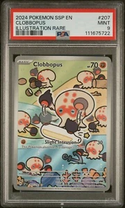 2024 Pokemon SSP Surging Sparks #207 Clobbopus Illustration Rare PSA 9 MINT - Picture 1 of 2