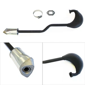 Motorised Exhaust Pipe Muffler Set 80cc 49cc 60cc 2 Stroke Engine Kit Push Bike - Picture 1 of 10