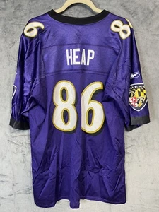 Vintage Rebook Jersey XL Baltimore Ravens #86 Todd Heap 90s Ravens Maryland Logo - Picture 1 of 14