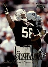 1997 Fleer Crystal Silver Oakland Raiders Football Card #350 Pat Swilling