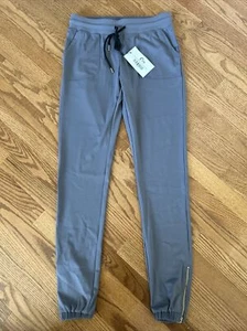 New Zyia Active Dark Gray Peak Zipper Joggers Size X-Small (Long) - Picture 1 of 4