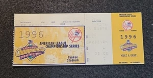 YANKEES 1996 TICKET AMERICAN LEAGUE CHAMPIONSHIP SERIES - Picture 1 of 2