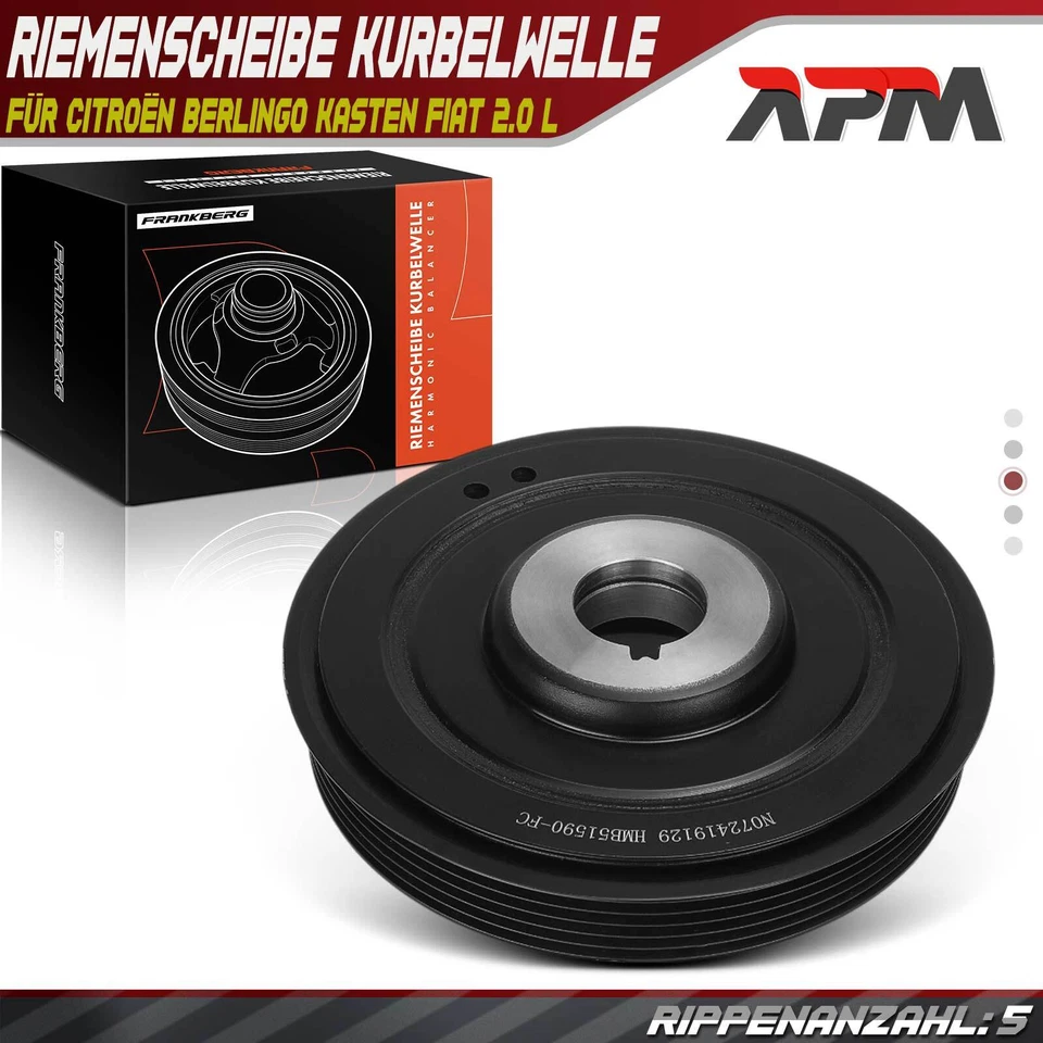 Polea Del Cigüeñal Para Citroën Berlingo Furgón C5 I C8 Jumpy Fiat 2.0 HDi - Imagen 1 de 4