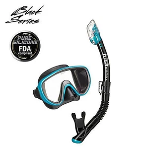 TUSA Serene M/S Combo (Um-16/Usp-250) Mask Snorkel Combo Ocean Green/Black - Picture 1 of 1