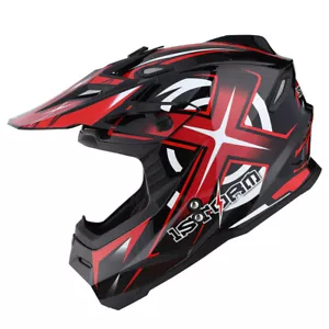 1Storm Adult BMX MX ATV Dirt Bike Helmet Motocross Helmet HF801CLS Racing Style - Picture 1 of 49