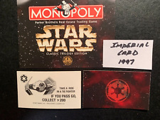 Monopoly Star Wars IMPERIAL CARD Take A Ride in Tie Fighter TRILOGY EDITION 1997