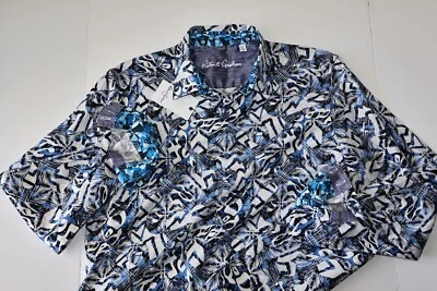 Robert Graham Shirt Santos Geoplastic Blue Classic Fit New LS XX-Large XXL - Image 1 of 4