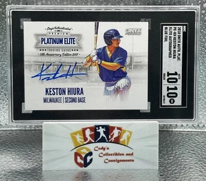 2018 Onyx Platinum Elite Blue Auto Keston Hiura #PE-KH Auto - Picture 1 of 2