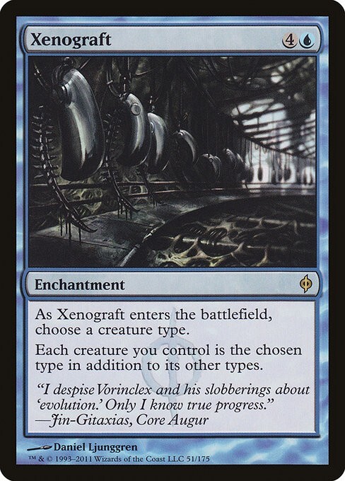 Xenograft 1x FOIL NPH MTG New Phyrexia Rare MINT blue Xenograft 1x FOIL NPH MTG New Phyrexia Rare MINT blue
