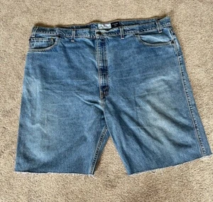 Vintage Levis Jeans Shorts Herren 50W Blau Denim Light Wash Cut Off 540 90er - Bild 1 von 11