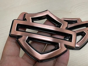 Harley Davidson CVO Emblems, Black & BRONZE sized for Gas Tank! - Picture 1 of 5