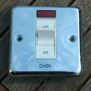 MK Polished Chrome Double Pole Switch Oven  - Picture 1 of 5