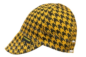 US WELDER Welding Caps Black Brown Houndstooth Reversible by Comeaux Supply - Picture 1 of 1