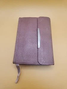 1970  Nelson Bible KJV Pocket Size Snap Flap Bonded Leather Red Letter Pink/Tan - Bild 1 von 11