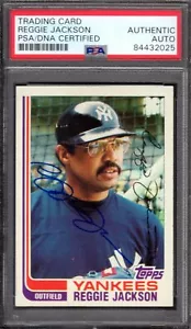 1982 TOPPS #300 Reggie Jackson TARJETA DE AUTÓGRAFO FIRMADA PSA/DNA AUTÉNTICA - Imagen 1 de 2