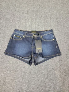 Rocawear Jean Denim Shorts Womens Size 11 Blue Jean Low Rise Dark RO Logo - Picture 1 of 10