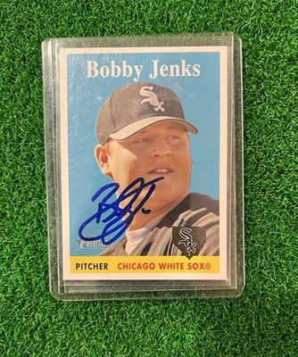 2007 Topps heritage Bobby Jenks signed autographed card - Image 1 of 2