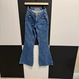 R4R Vintage Junior Blue Flare Jeans Size 1 - Picture 1 of 17