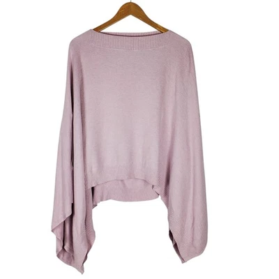 Poncho Lululemon Forward Flow para mujer talla única rosa tejido mezcla seda capas  Foto 1 de 4